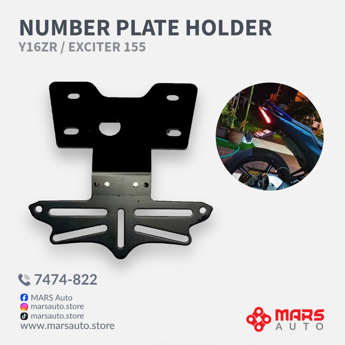 Number Plate Holder Y16ZR